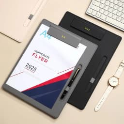 Business Office Custom Logo Clipboard A4 Paper File Pen Slot Engrave Name Teacher Doctor Wholesale Leather Luxury Writting Board