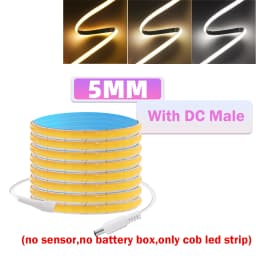 3MM 5MM 8MM COB LED Strip 5V 320LEDs/m PIR Motion Sensor Flexible Tape USB/Battery Powered Under Cabinet Kitchen Lighting Strip