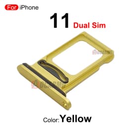 1Pcs/Lot For Apple iPhone 11 SIM Card Tray Drawer Holder Single Dual Slot Replacement Parts
