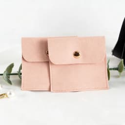 100Pcs Customized Logo 8x8cm Jewelry Microfiber Snap Bag Velvet Envelope Button Pouch Portable Travel Gift Organizer Ring Pocket
