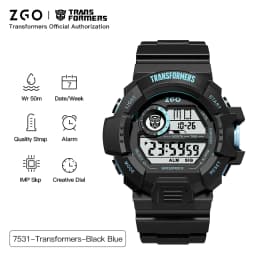 ZGO X Transformers Children's Watches Middle And Primary School Students Boys Waterproof Sports Digital Electronic Watches 7531