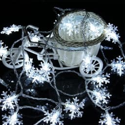 Snowflake Lights String LED Festoon Light Battery Christmas Tree Light Aesthetic Room Decoration Wedding Party New Year's Decor