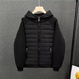 Trendy Hooded Solid Color Cotton Coat Jacket Grey Black White Loose Fit Versatile Casual Unique Couple Style Jacket For Men
