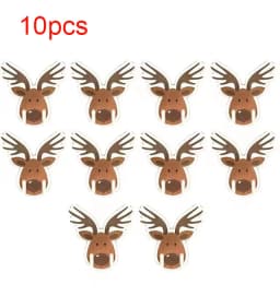 10PCS Christmas Cup Card Santa Hat Wine Glass Decor Ornaments Navidad Noel New Year Gift Christmas Decorations