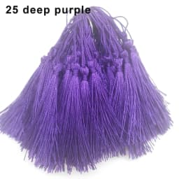 100Pcs Tassels 13cm Silky Floss Bookmark Tassels with Cord Loop Chinese Knot Tassel Fringe Jewelry Making DIY Craft Accessories