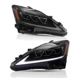 VLAND Headlamp Car Assembly For LEXUS IS250 Headlight IS350 IS300 2006-2012 IS220d/IS F Clear Lamplight With Moving Turn Signal