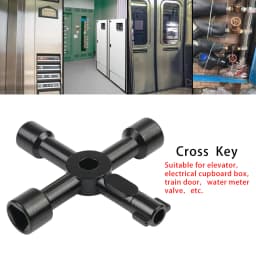 4 Directions Universal Cross Key Multi-Functional Electric Control Cabinet Triangle Wrench Key For Gas Train Bleed Radiator