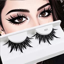 New Design Fashion False Eyelashes Cosplay Dramatic Spike Wet Lashes Makeup Manga Fake Eyelashes