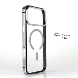 Metal Bumper Camera Ring Clear PC Case For iPhone 18Pro 18 17 Pro Max Alloy Frame Heavy Duty Transparent For Magsafe Back Cover