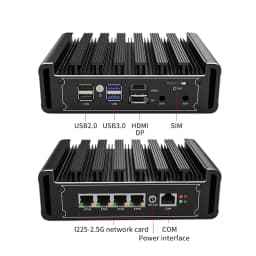 Topton Fanless Firewall Mini PC Top Version Intel i7 i5 i3 8505 J5005 6305 4x 2.5G LAN Home Server pfSense Proxmox AES-NI