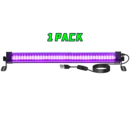 40/60/80 LED Black Light Tube - with switch, 360 degree rotation, UV lamp for glow party, body art, Halloween, Christmas holiday