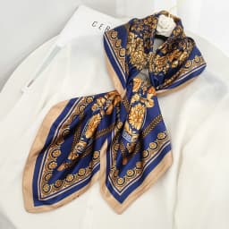 90x90cm Square Scarf for Women Head Shawls and Wraps Luxury Print Neck Scarves Hijab Bandana