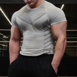 2025 Men Solid Color Sport T-shirt Summer New Gym Fitness Bodybuilding Male Workout Shirts Fashion Short Sleeves T-shirt Men Top