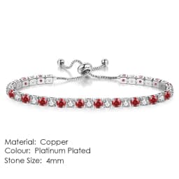 Chic 4mm Round Colorful Crystal Tennis Bracelets Silver Color Adjustable Folding Buckle Chain Bracelet on Hand Fashion Jewelry
