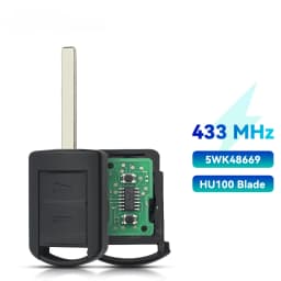 KEYYOU 2BTN Remote 433 Mhz ASK Car Key For Opel Vauxhall Corsa c Meriva astra h j g d Combo HUU100/43/46 YM28 Blade NO CHIP
