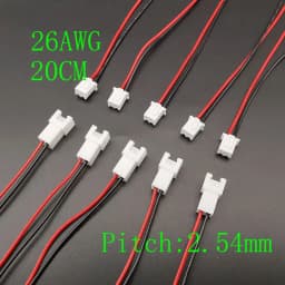 5/10Pairs Mini Micro JST 1.25mm / PH 2.0mm / XH 2.54mm Pitch 2 Pin Male Female Plug Connector With Wire Cables