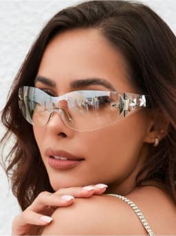 1PC Large Frame Women Multicolor Y2K Glasses Star Glasses Bohemian Style Suitable For Parties And Trips Summer Party