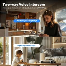 WiFi Indoor Smart Camera 8MP 2 Screen 2 Lens Color Night Vision Cameras Motion Detection Baby Monitor Two-Way Audio Pet CCTV Cam