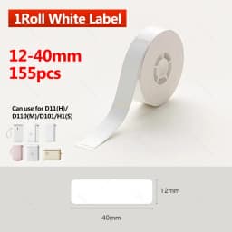 Niimbot D11 Label Sticker D110 D11H D110M Label Printer Paper self-adhesive Sticker Waterproof Pure White