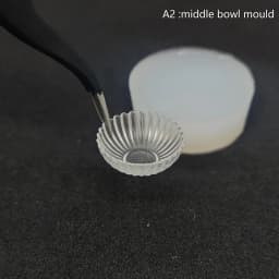 Mini Mold 1:12 Dollhouse Miniature Bowl Dish Plate Tableware DIY Drop UV Glue Silicone Mold Doll House Home Decor(Only Mold)