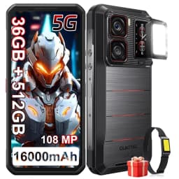 OUKITEL WP300 Smartphone 36(12+24)GB 512GB Android 15 6.8" FHD+ 120Hz 5G 108MP 16000mAh 45W Camping Light Phones Smart Watches