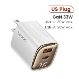 Toocki 33W GaN USB C Charger Digital Display Fast Charging Type C Charger for iPhone 15 14 13 12 Samsung Galaxy S23 S22 Xiaomi