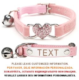 Cat Collar Heart Charm Personalized ID Name with Bell Safety Elastic Adjustable Soft Velvet Puppy Small Dog Pet Collar Kitty