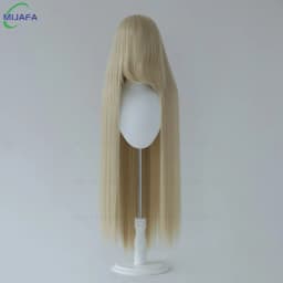 Very High Quality 600g 68 Colors 40 Inch 100cm Long Straight Cosplay Wig With Bangs Heat Resistant Hair Anime Wigs + Wig Cap