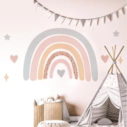 Cartoon Boho Rainbow Wall Sticker Wall Decals Home Decorations Color Mural Sticker Baby Living Bedroom Ornament Home Wallpaper