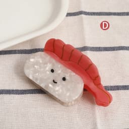 1PC Creative Cute Sushi Style Hair Grip Clip Personalized Acetate Novelty Hair Clip