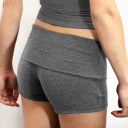 Summer Slim Yoga Shorts Women Casual Solid Color Fold Over Low Waist Lounge Shorts