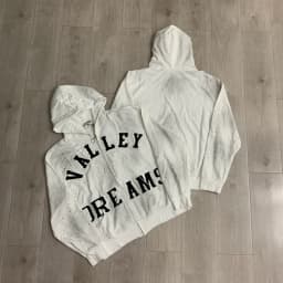 VALLEY Oversized Vintage Graffiti Cursive Text Zip Hoodie All Over Print Fit Y2K Hip Hop Sweatshirt Men's Clothing