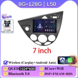Android Auto For Ford Fiesta 1995-2001 Focus MK1 1998-2004 Car Radio No 2din Display 5G Wifi GPS Navigation Screen Autoradio DSP
