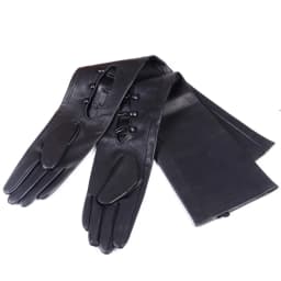 40 50 60 70 80cm Women's Ladies Real Leather Unlined Double-Sides Leather Three Buttons Wrist Party Evening Opera/Gloves