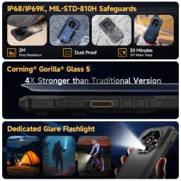 Ulefone Armor X32 Pro 5G Rugged Phone Android 14 16GB+256GB Dimensity 6300 Octa Core 64MP Camera NFC IP68/IP69K Waterproof