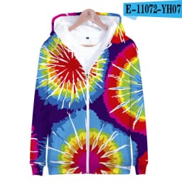 Colorful Spiral Dizzy Pattern Hoodie Men Women Optical Illusion Hoodies Sweatshirt Harajuku Tie Dye Jacket Coat Clothes