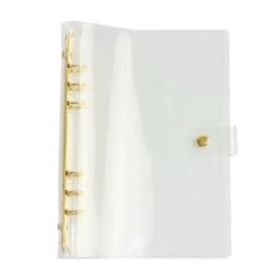 A5 A6 New Rose Gold PVC Transparent 6-Hole Loose-Leaf Binder Notebook Cover Diary Agenda Planner Paper Cover School Stationery