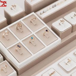 Ring Display Case Window Counter Ring Plate Display Jewelry Rack Champagne Jewelry Tray Commercial Display Props