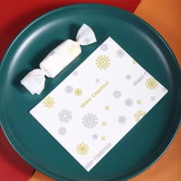100Pcs Christmas Series Printed Handmade Nougat Candy Packaging Oil Papers Milk Taffy Wrapper Xmas Party Gift Decoration