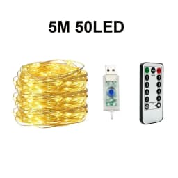 1M 2M 3M 5M 10M Copper Wire LED String Fairy Lights Holiday Battery-operated Garland for Christmas Tree Wedding Party Decoration