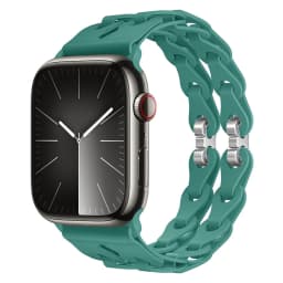 Chain Link Silicone Strap for Apple Watch Band Ultra 3 2 49mm 44mm 40mm 45mm 41mm 42mm Bracelet for Series 11 10 9 8 7 6 5 4 SE3