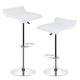 2-Piece Adjustable Bar Chair, Square Bar Chair 2-Piece Swivel Chair, Height Adjustable, 360° Rotation, Ultra-Quiet, Suitable for
