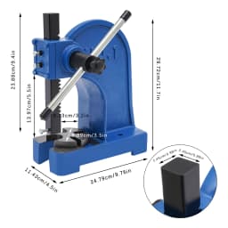 1 Ton Manual Arbor Press Heavy Duty Desktop Arbor Press Cast Iron Material for Riveting Punching Holes