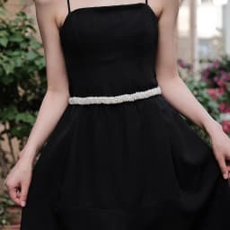 Handmade Pearl Beaded Chain Satin Ribbon Back Tie Wedding Dress Belt Bride Sashes for Wedding Bridesmaids Dress Gown