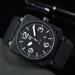Square Automatic Mechanical Watch, Stylish Casual Timepiece with Day-Date Calendar for Men