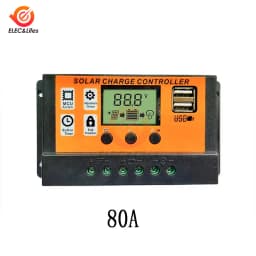 100A Solar Charge Controller Solar Panel Controller 12V/24V Adjustable LCD Display Solar Panel Battery Regulator With USB Port