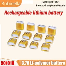 5-100pcs Lipo Rechargeable Polymer Lithium Batteries 501010 501012 3.7V 35mAh Bluetooth Batteries for Headset LED Lights Mp3/mp4