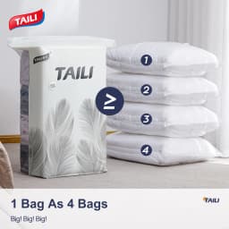 TAILI Large Vacuum Storage Bags for Mattresses & Blankets for Travel Camping Clothes Luggage Waterproof Reusable Compression Bag