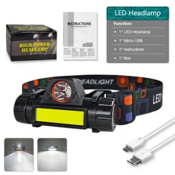 2000M SOS Super Power Headlamp USB Rechargeable LED Head Flashlight For Camping Red Flashing Safety Emergency Light Rechargeable