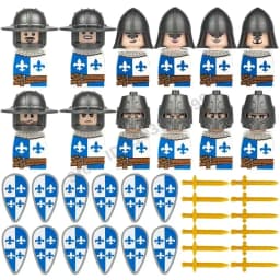 Crusader Knights Roman Warriors Middle Ages Medieval Europe Military Building Blocks Figures Castle Kingdom King Legion Set